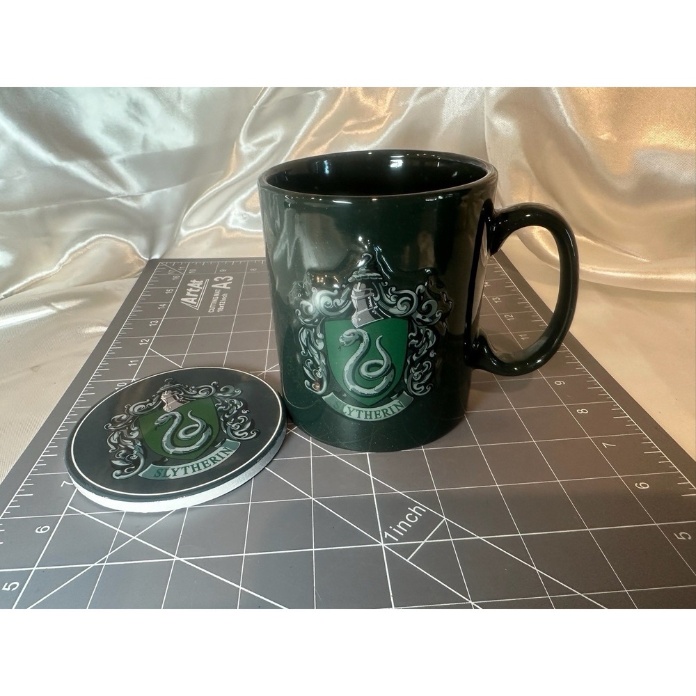 Collectible Harry Potter Slytherin CultureFly 20oz Ceramic Coffee Cup w/ Coaster